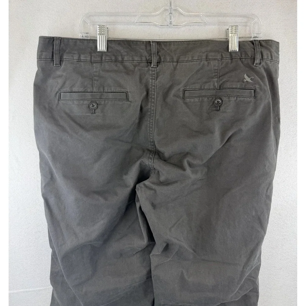 Eddie Bauer Pants Womens 12 Gray Legend‎ Wash Boyfriend Relaxed Flannel Lined